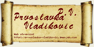 Prvoslavka Vladiković vizit kartica